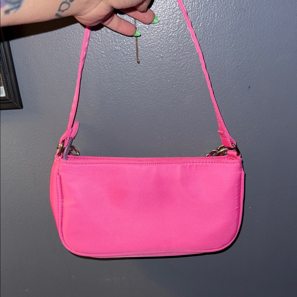 Pink Chain-Embellished Women's Bag - Picture 2 of 5